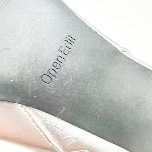 Oped Edit Blythe Silver Metallic Pointy Toe Heeled Boot Bootie Size 7 NWOT - Picture 5 of 6